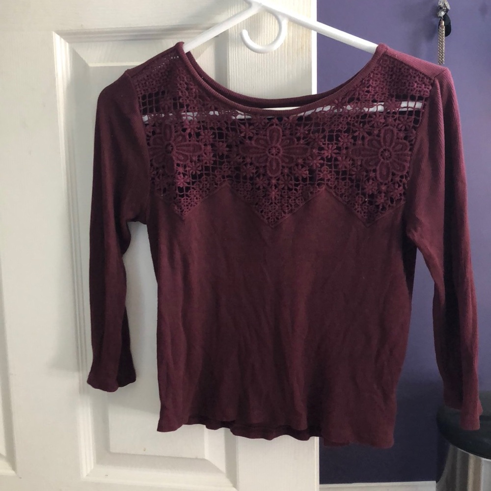 Maroon crop top